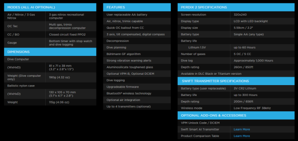 Perdix 2 Ti Black Dalış Bilgisayarı