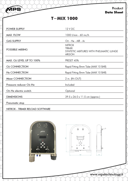 MPS TECHNOLOGY MIXER T-MIX 1000